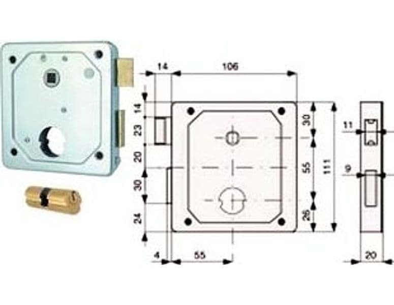 Serrat. Applic. Cancelli 2 Mand. e Scr. Sep. + Quadro Cil. Tondo Cod 283977 - 2