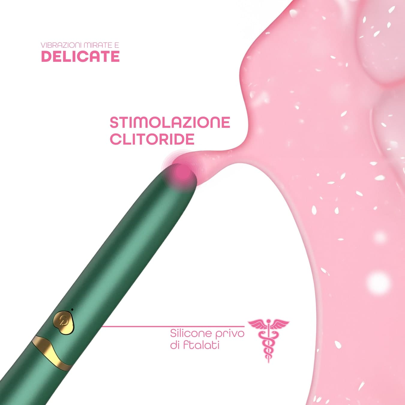 Vibratore a forma di Pennello Trucco con 10 Modalità di Vibrazioni Ricaricabile - 13