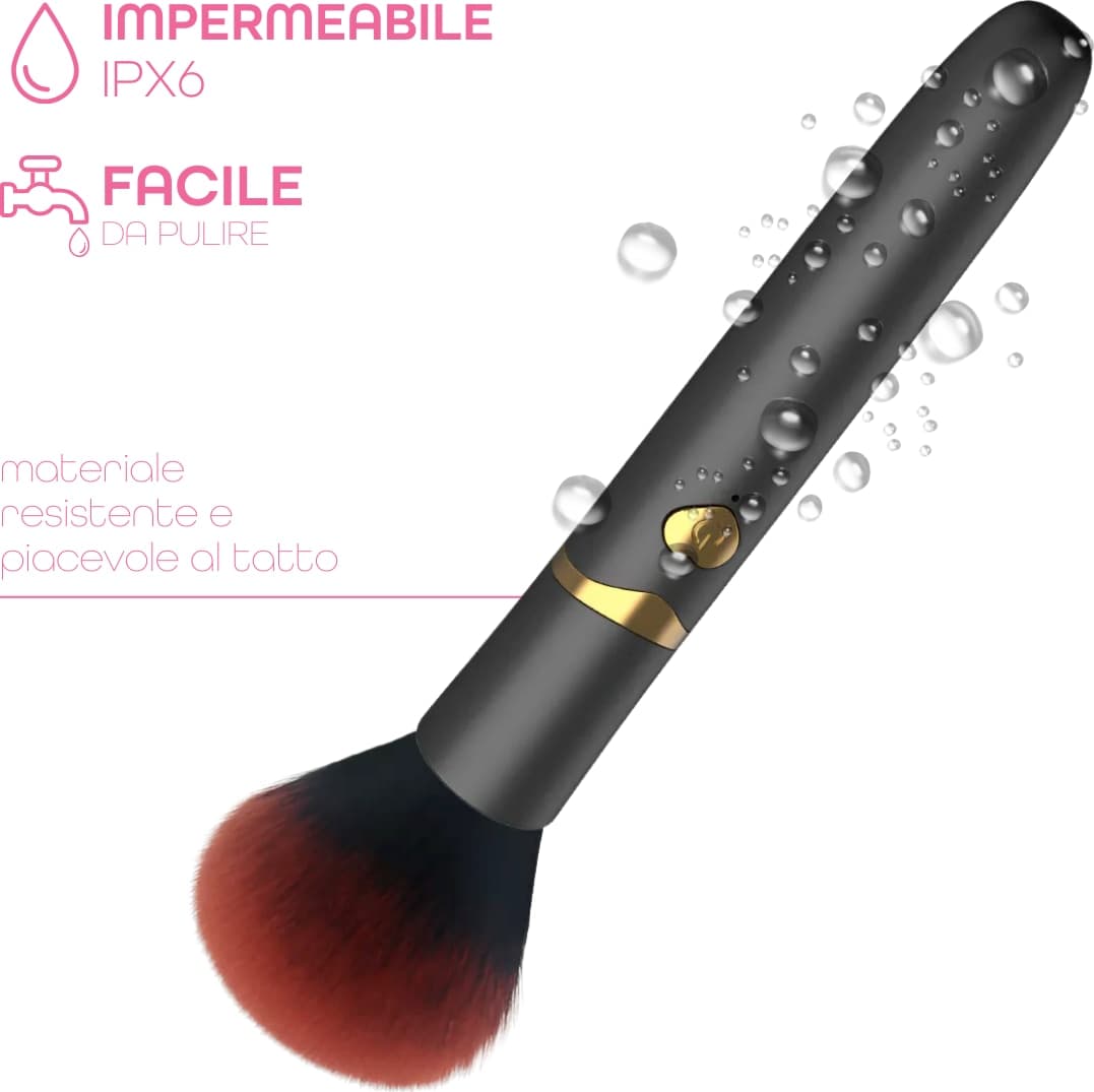 Vibratore a forma di Pennello Trucco con 10 Modalità di Vibrazioni Ricaricabile - 9