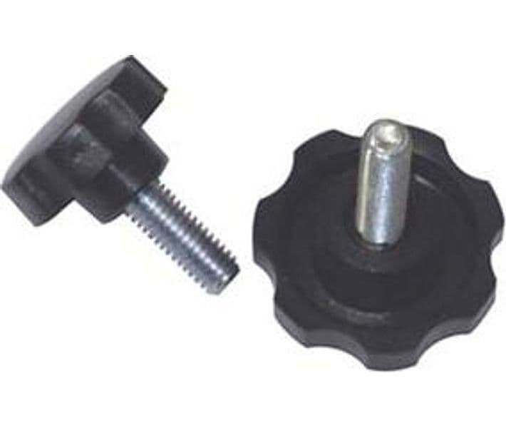 Volantino con Perno Filettato in ABS Nero Ø Volantino 40 Mm Cod 400954 - 2