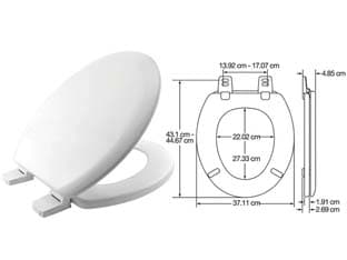 Sedile WC Universale Poliver Proseat Coprivaso Copriwater Bemis - 2