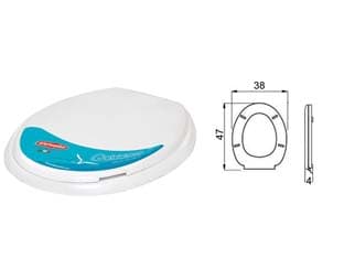 Sedile WC Gabbiano in Polipropilene Bianco 47 CMX38X4H. Stefanplast 2 Pezzi - 2