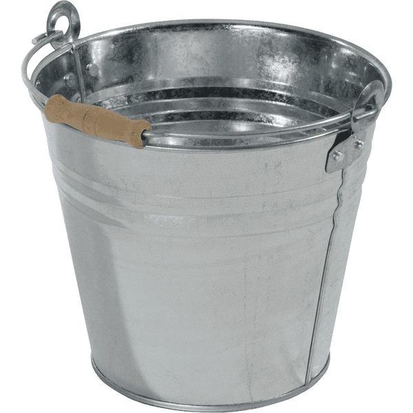 Secchio Zincato 8 l in Metallo Rinforzato con Manico in Ferro e Inserto - 5
