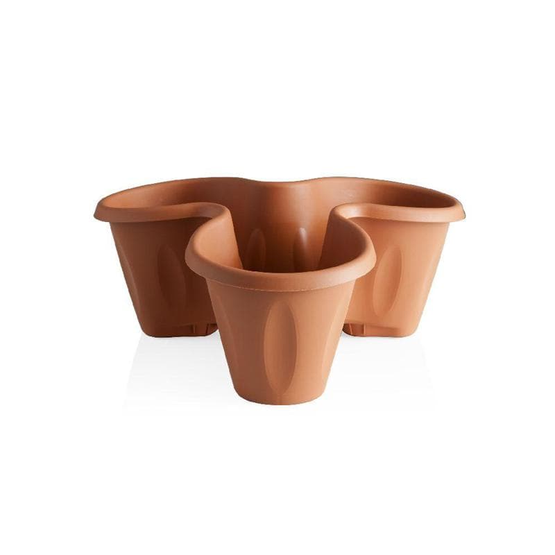 Vaso Trifoglio Ø 40 cm x 16 H Bama Colore Terracotta - 8