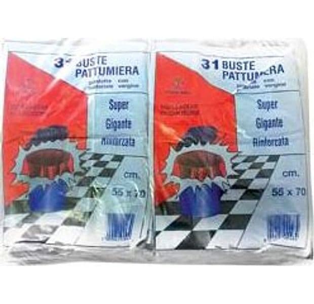 Sacco Pattumiera Tipo Ancona Bianco PZ.31 55 CMX70 420 g 20 Confezione Cp - 2
