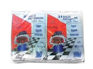 Sacco Pattumiera Tipo Ancona Bianco PZ.31 55 CMX70 420 g 20 Confezione Cp - 2