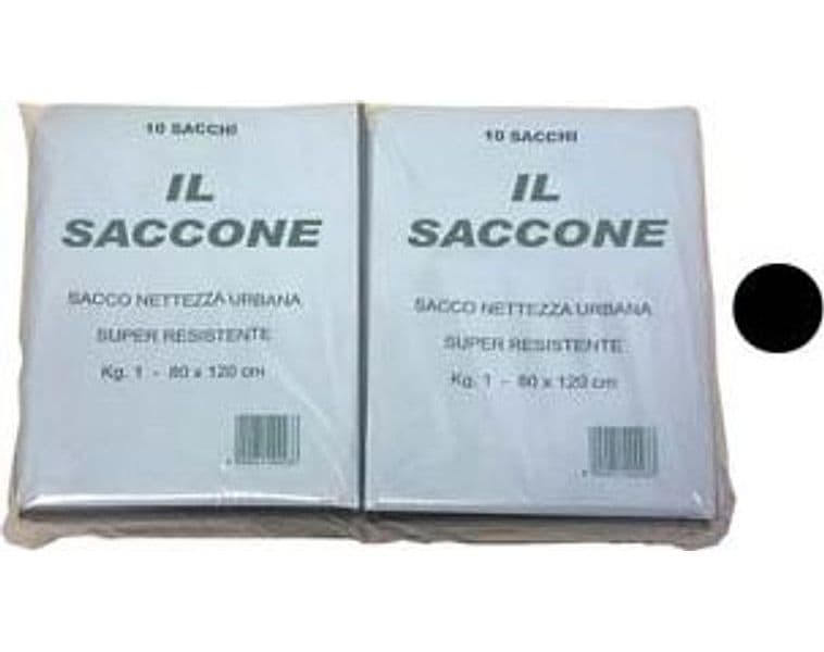 Sacco Il Saccone Nero PZ.10 80 CMX120 1 kg 10 Confezione Cp - 2