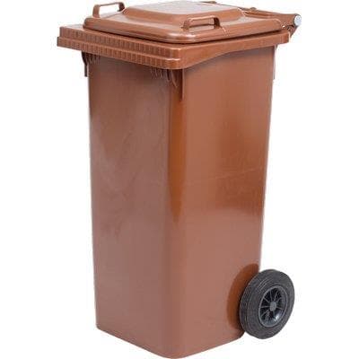 Bidone Quadro Nettezza Urbana con Ruote 120 l 48 CMX57X95H. Marrone Ics - 3