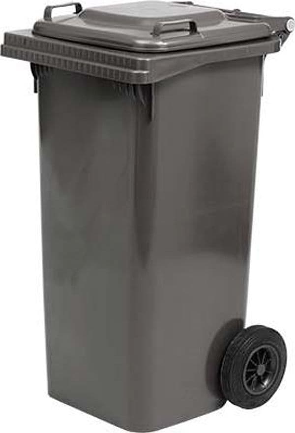 Bidone Quadro Nettezza Urbana con Ruote 240 l 72 CMX58X106H Grigio Ics - 3