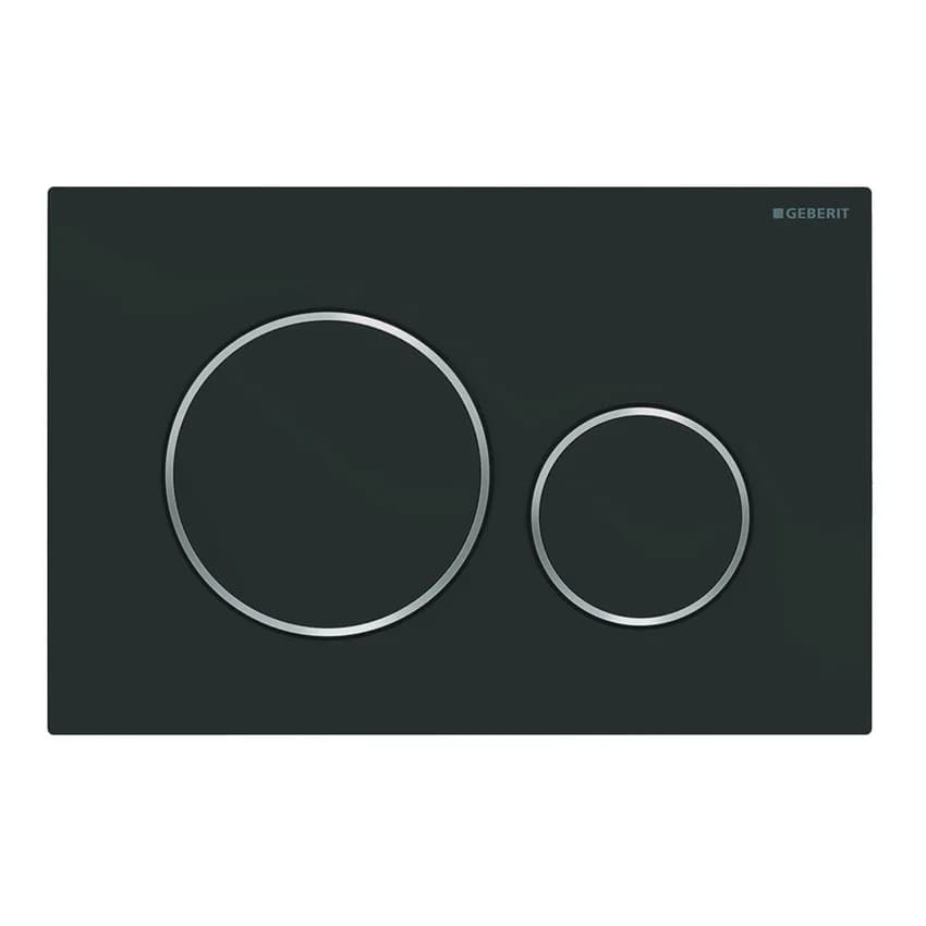 Placca di Comando SIGMA20 Doppio Tasto Nero Cromo Geberit - 4