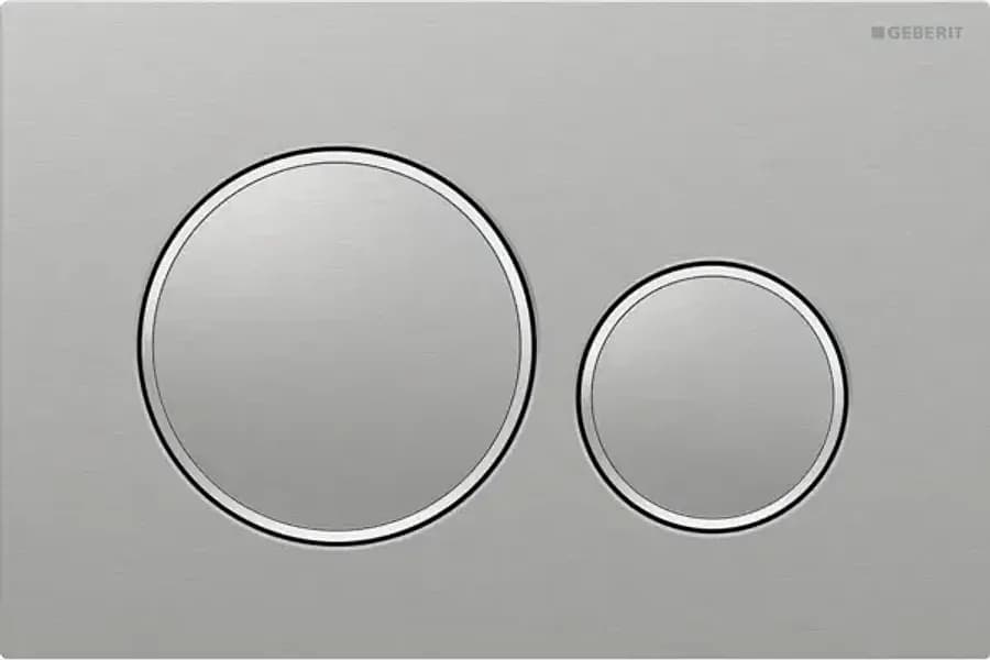 Placca di Comando SIGMA20 Doppio Tasto Acciao INOX Geberit