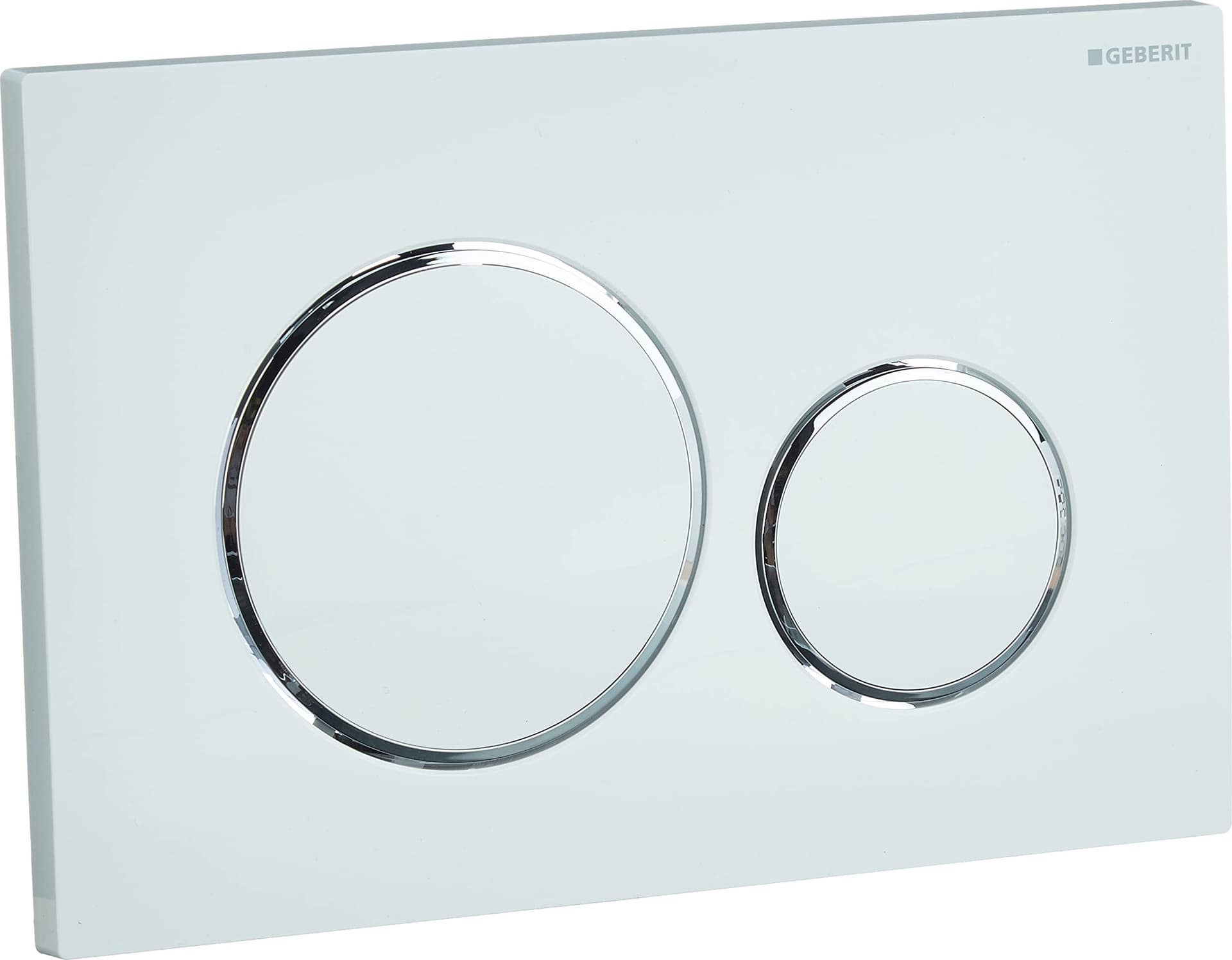 Placca di Comando SIGMA20 Doppio Tasto Bianca Cromo Geberit