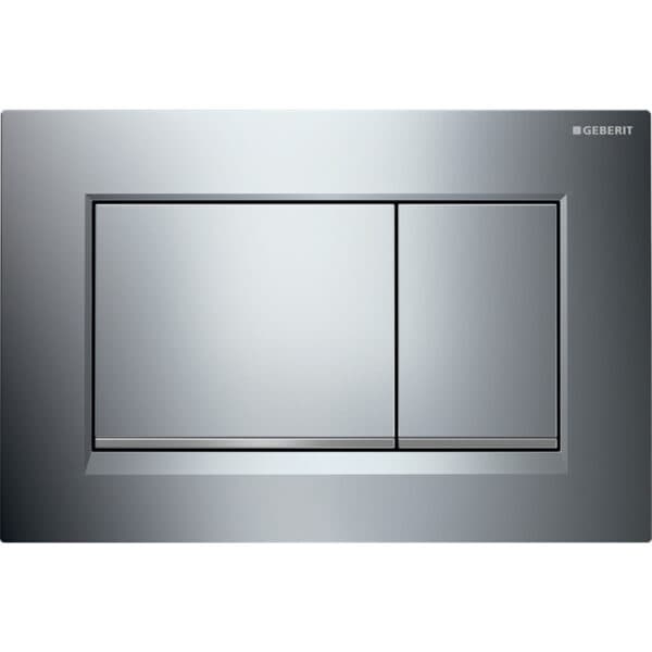 Placca di Comando Sigma 30 Doppio Tasto Cromo Satinata Geberit - 3