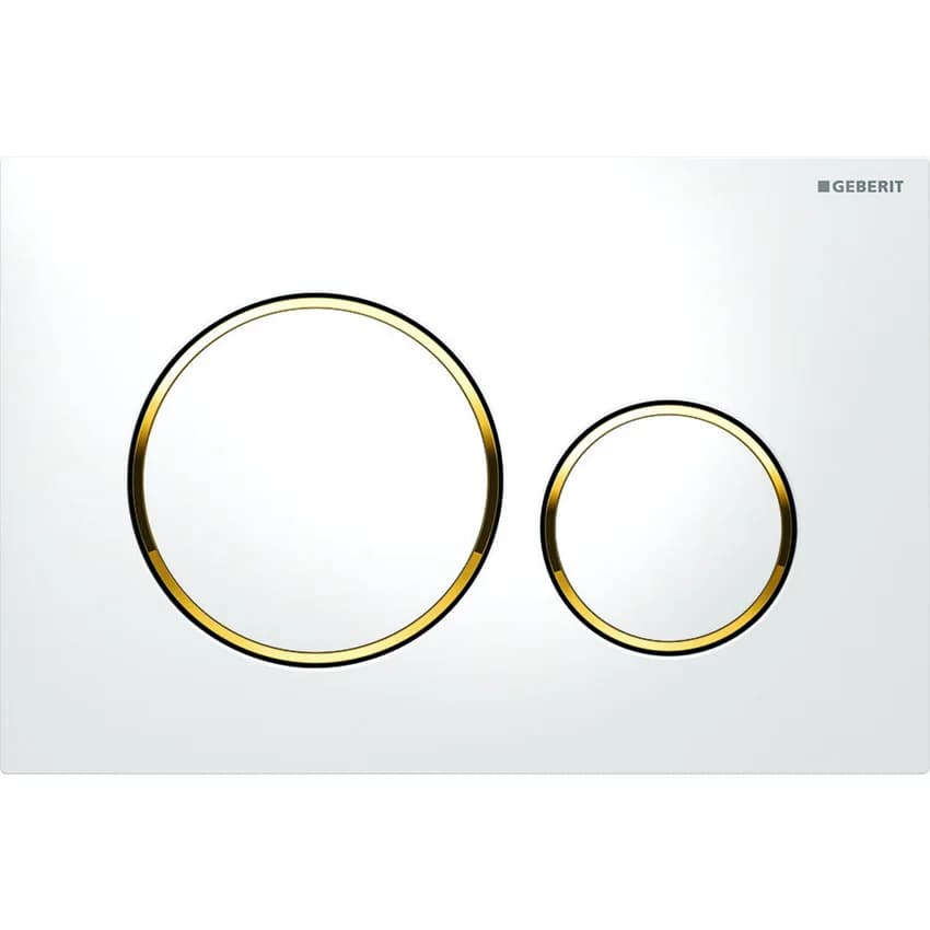 Placca di Comando SIGMA20 Doppio Tasto Bianco Dorato Geberit - 4