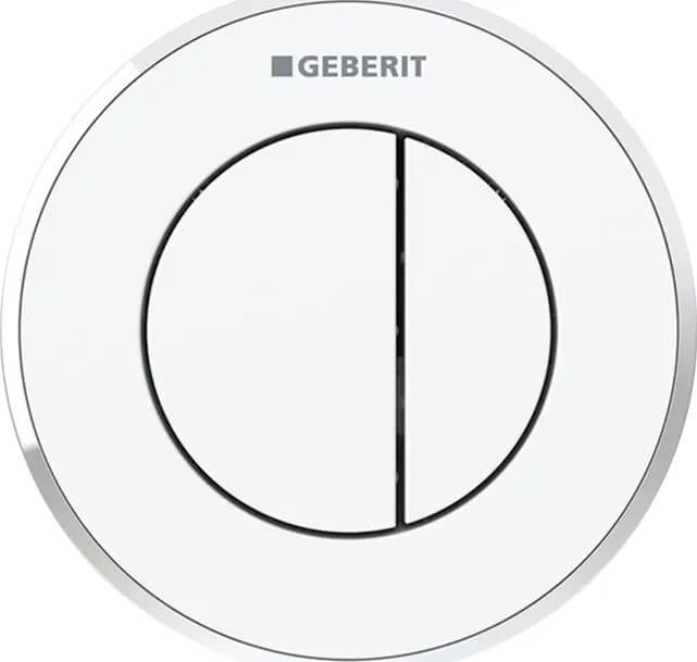 Comando Pneumatico 10 Doppio Tasto Versione Incasso Cromo Bianco Geberit - 4