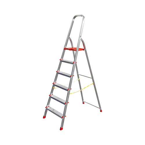 Scala Domestica in Alluminio Giza EN 131 Gryn 6 Gradini H al Piano 1,32 m - 3