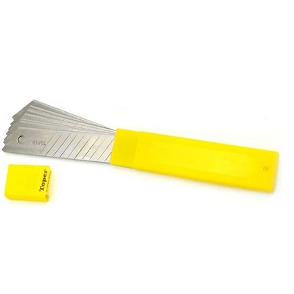 10 Pezzi Lame a Spezzare per Taglierino Cutter FF L 18 mm x 0.55 Spess - 3