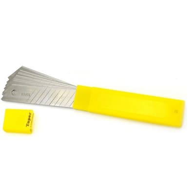 10 Pezzi Lame a Spezzare per Taglierino Cutter FF L 18 mm x 0.55 Spess - 3