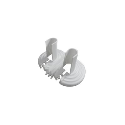 Borchia Doppia in Materiale Plastico Universale Bianca Dk Ø 10 a 22 mm - 3