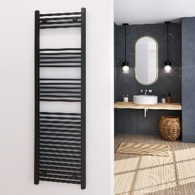 Termoarredo Design Antracite Tubi Quadrati Aton H 1700 x Int 470 (Mm) - 3