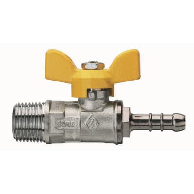 Valvola a Sfera per Gas Fil M con Portagomma e Farfalla Rb ? x 13 DN 10 - 2