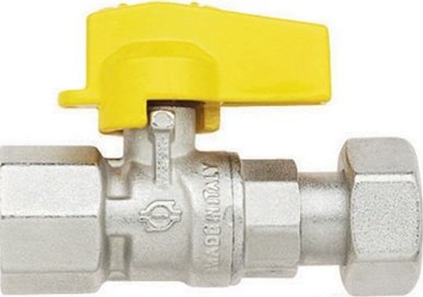 Rubinetto a Sfera con Leva Normgas Diritto Fem Fiv Girevole Fem 1/2 x 3/4