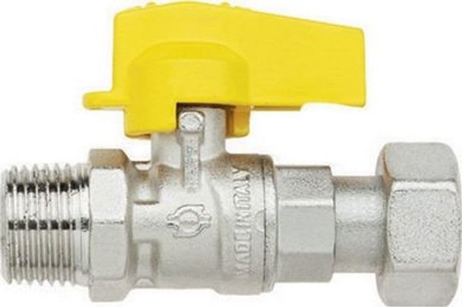 Rubinetto a Sfera Diritto con Levetta Normgas Maschio Fiv 1/2 x 1/2 DN 10 - 2