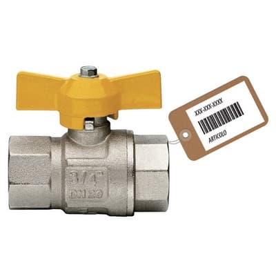 Valvola a Sfera Gas FF con Farfalla Mod London F Faidf ¾ DN 20 - 3