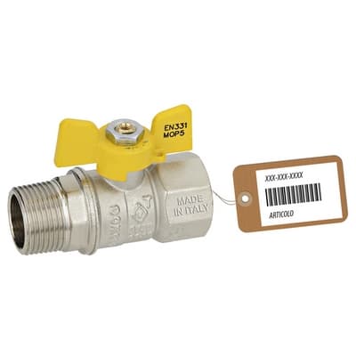 Valvola a Sfera Gas MF a Farfalla Mod Dakota F Faidf ¾ DN 15 - 3