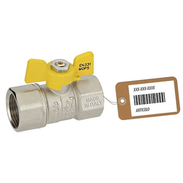 Valvola a Sfera Gas FF con Farfalla Mod Dakota F Faidf 3/4 DN 15