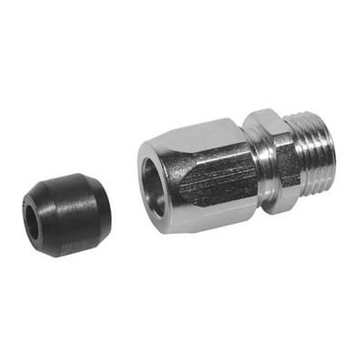 Adattatore Portagomma per Flessibile Gas FF INOX Estensibile Dk - 3