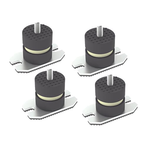 4 Pezzi Antivibranti a Pavimento con Piastra Dc Hxl 40 x 40 mm M8 x 22 - 3