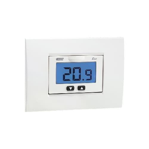 Termostato Elettronico da Incasso Keob Lcd Vemer Bianco Grigio - 2