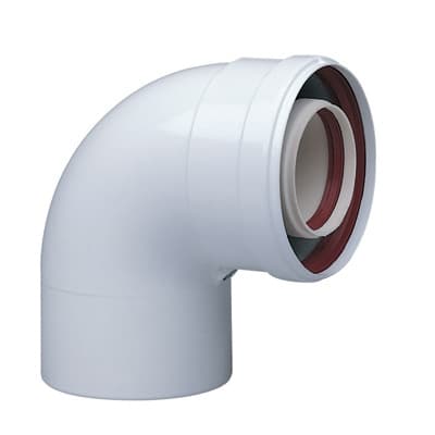 Curva Coassiale a 90 ° Partenza Caldaia Baxi Ø 60 x 100 - 3