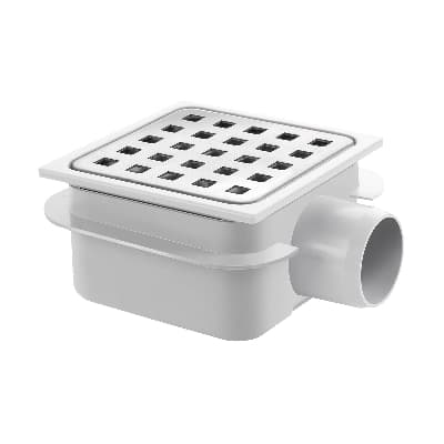 Piletta Scarico in ABS con Griglia in Acciaio INOX Dh 150 x 150 x H 80 x 99 - 2
