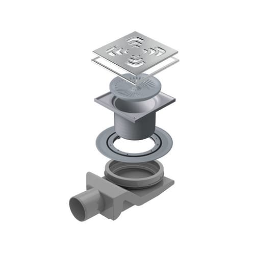 Canalina Scarico Doccia Quadrata Angolo Dh 15 x 15 - 2