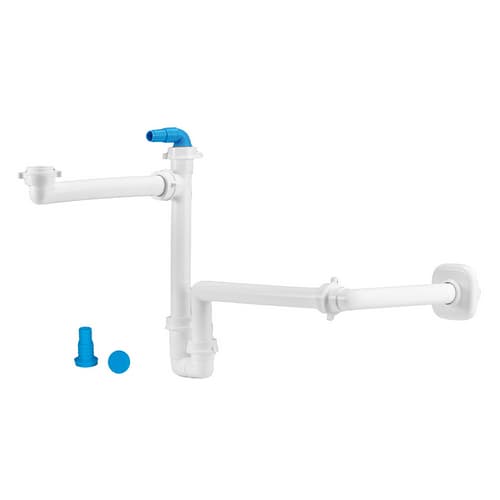 Sifone Scarico Salvaspazio per Lavabo Disassato 1 11 x 4 Ø 32 a 40 mm Lira - 9