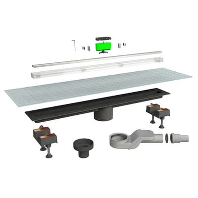 Canaletta Doccia Canalissima Kit Mixage Bonom Scarico Centrale L 70 cm - 2