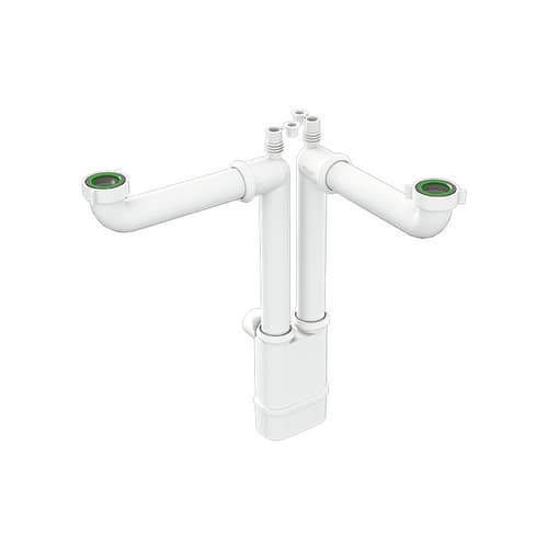 Sifone Scarico Salvaspazio per Lavelli Cucina Bonom 11 x 2 x Ø 40 mm - 3