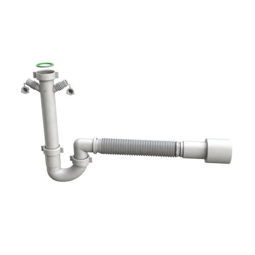 Sifone Scarico Flessibile per Lavello Cucina Flexybon Bonom 371 B1093EX 08 - 2