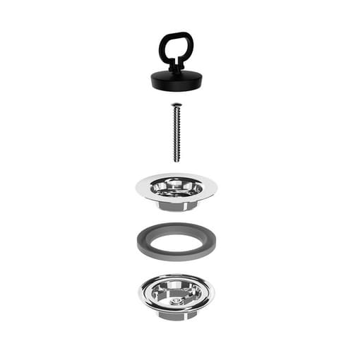 Piletta Scarico Simplex Alluminio Tappo con Maniglia Bonom 11 x 4 - 3