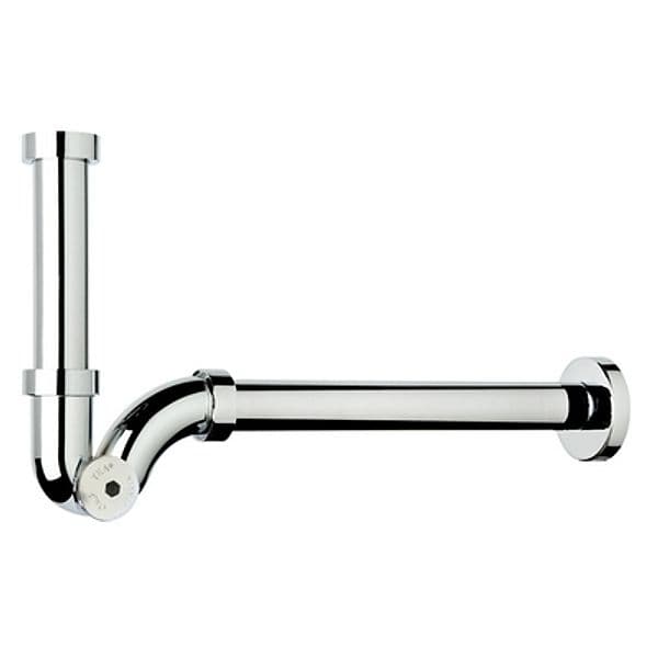 Sifone Scarico a S ABS con Particolari Simil Ottone Tea 11 x 4 x 32 - 3
