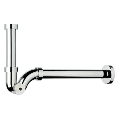 Sifone Scarico a S ABS con Particolari Simil Ottone Tea 11 x 4 x 32 - 3