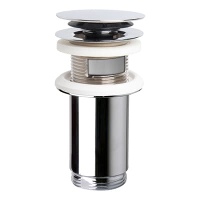 Piletta Scarico Clicker 4S Ottone Cromo con Troppo Pieno Tea Ø 63 x 11 x 4 - 2