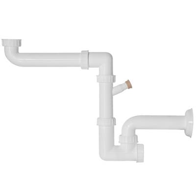 Sifone Scarico Ispezionabile Salvaspazio 1 Vie Dh 11 x 2 - 2
