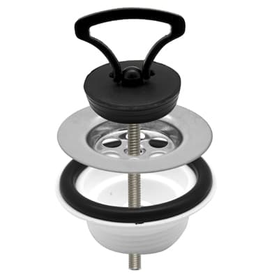 Piletta Scarico Simplex con Tappo Maniglia Dh 1 1/4 x Ø 65 - 2