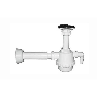 Sifone PVC 1 Via C Piletta e Scarico Lavatrice C Canotto Dh 11 x 4 - 2