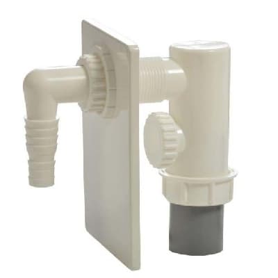 Sifone Scarico Incasso Lavatrice in PP Ghidi con Piastra ABS Ø 40 - 3