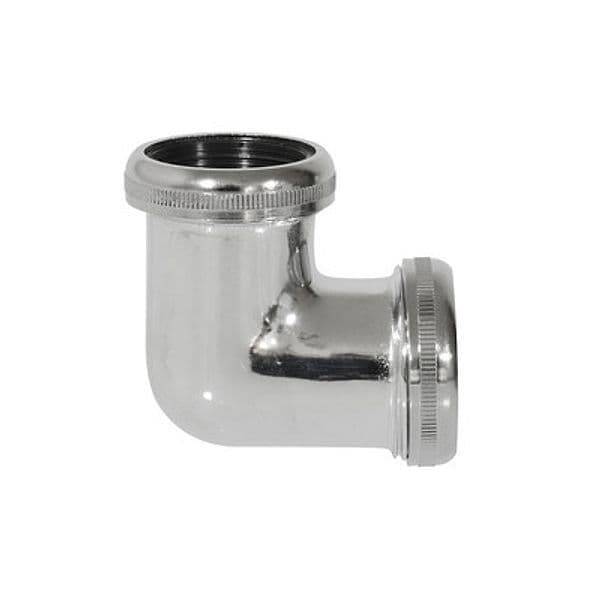 Raccordo 90 ° Cromato con Due Ghiere Ghidi 11 x 4 x 32 – Ghidini