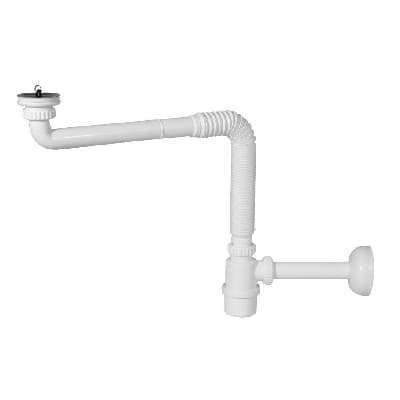 Sifone Scarico in PP Crea Spazio a Bottiglia Ghidi 11 x 4 Uscita Ø 32 mm - 3